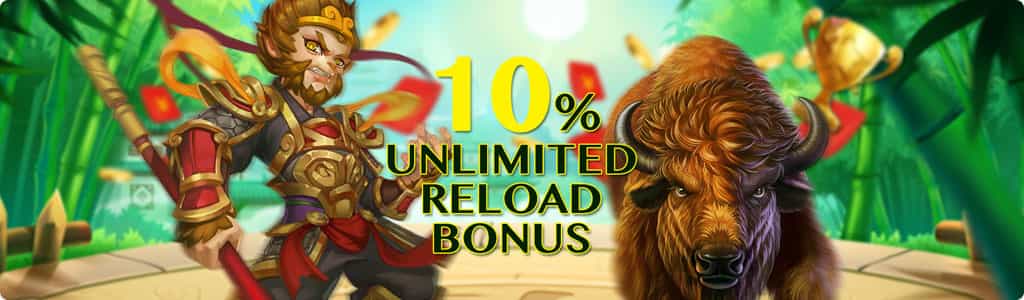 10% Unlimited Reload Bonus Online Casino